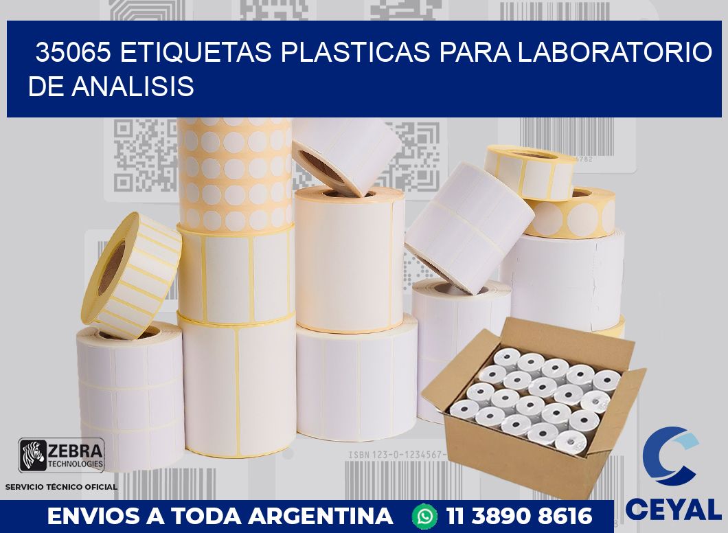 35065 ETIQUETAS PLASTICAS PARA LABORATORIO DE ANALISIS