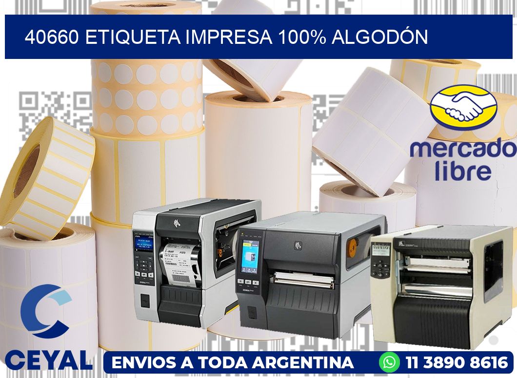 40660 ETIQUETA IMPRESA 100% ALGODÓN