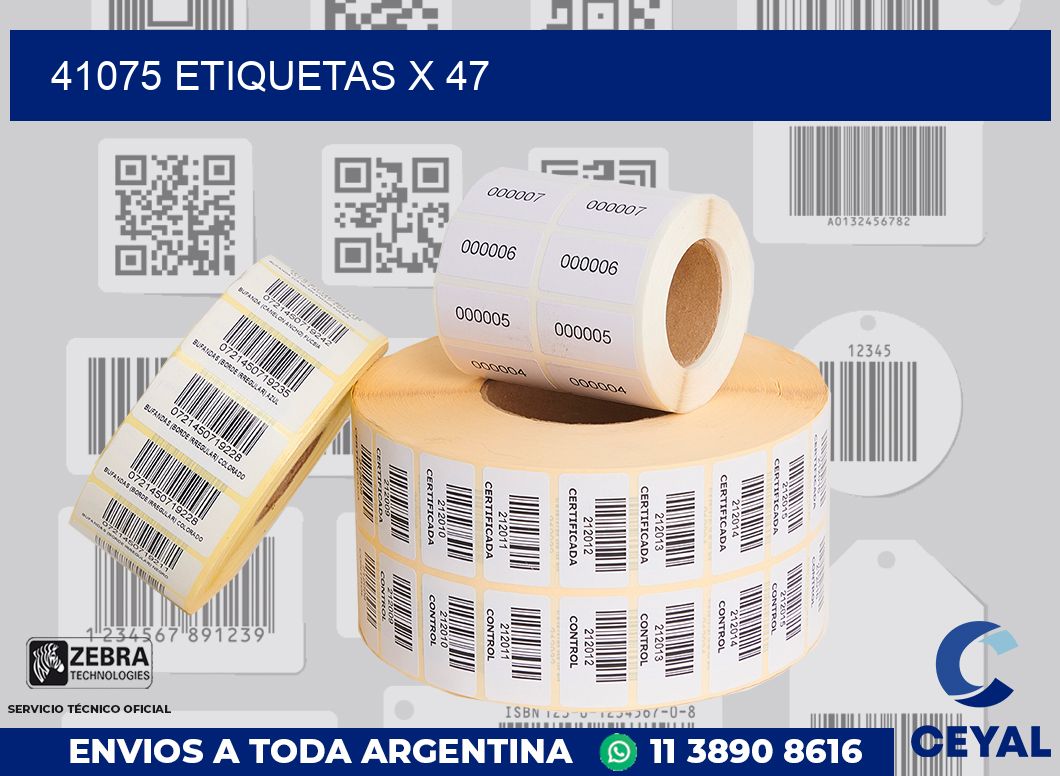 41075 Etiquetas x 47