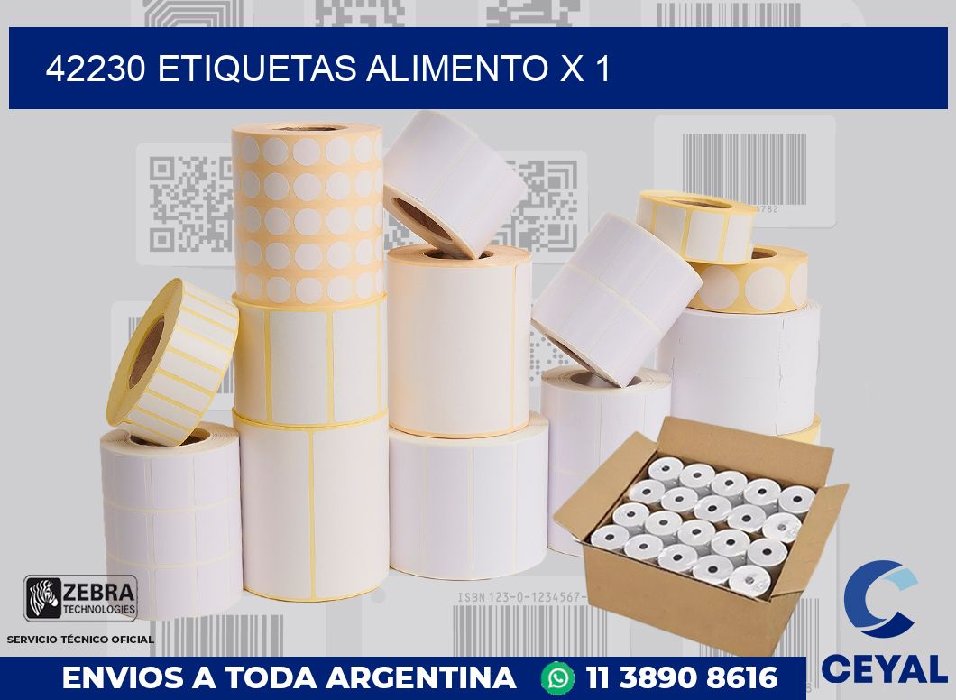 42230 etiquetas alimento x 1