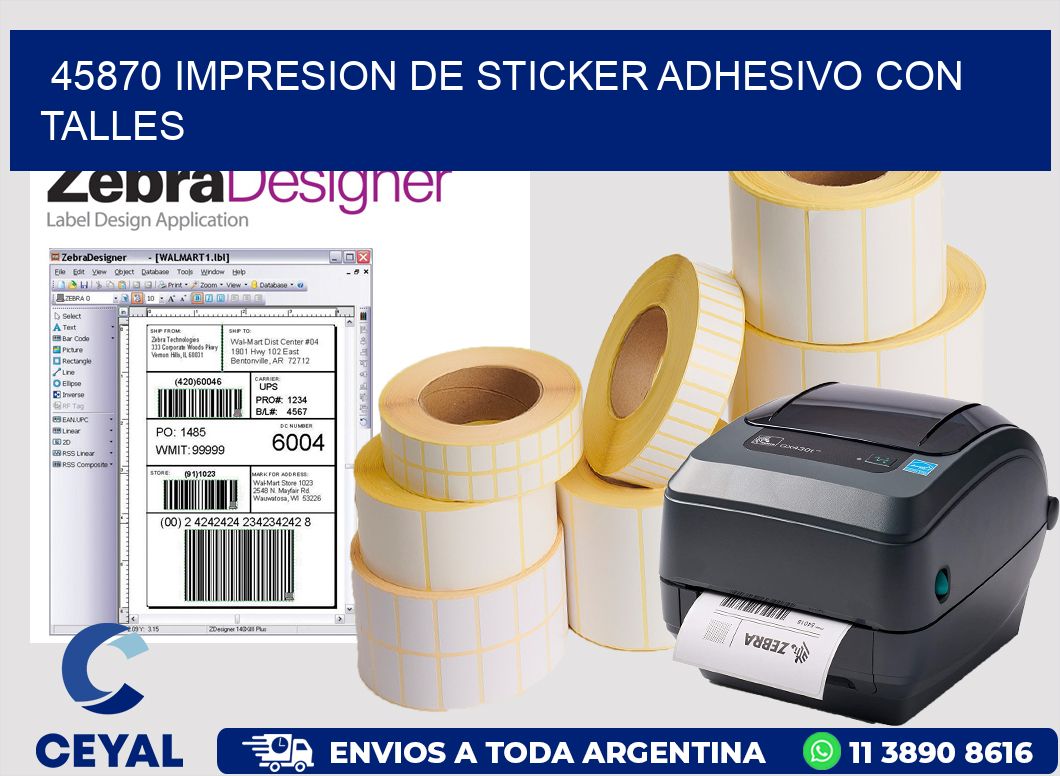 45870 IMPRESION DE STICKER ADHESIVO CON TALLES