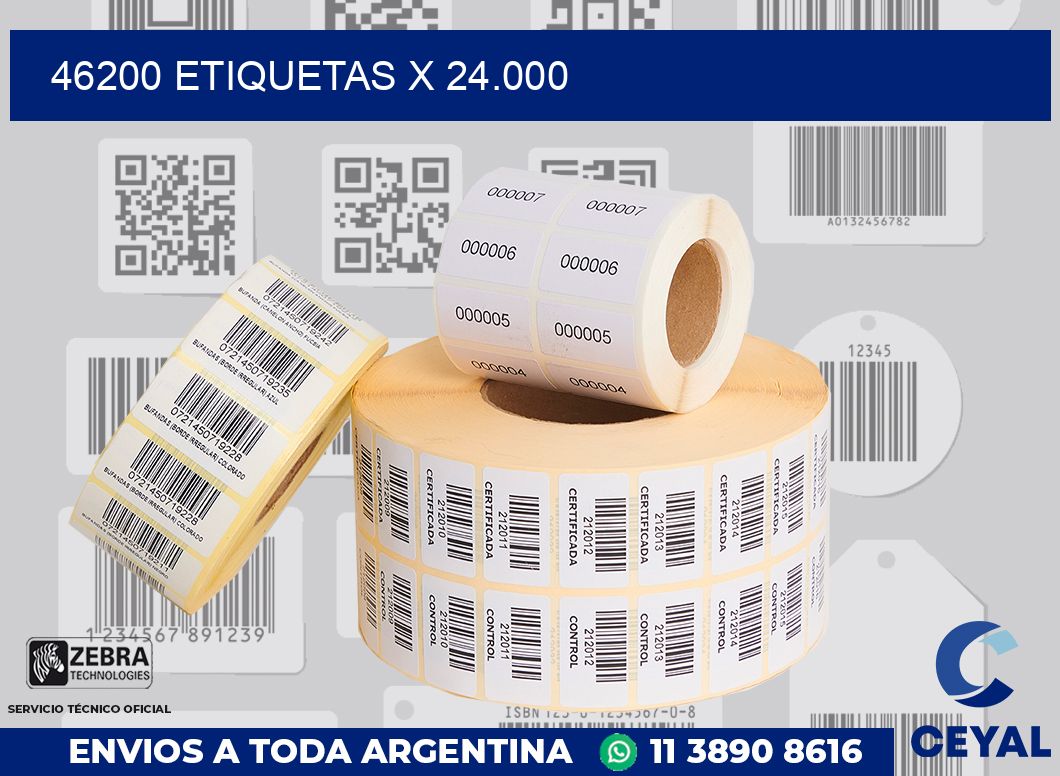 46200 Etiquetas x 24.000
