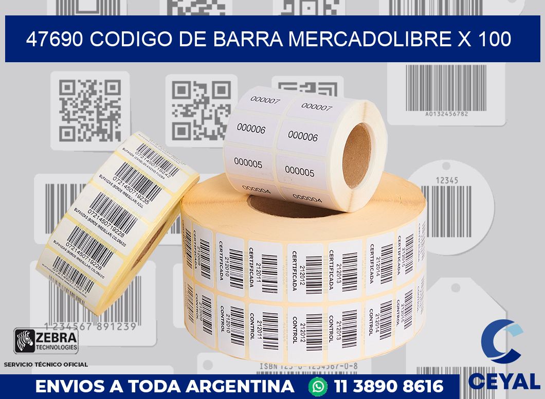 47690 codigo de barra mercadolibre x 100