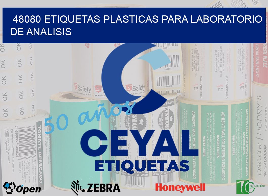48080 ETIQUETAS PLASTICAS PARA LABORATORIO DE ANALISIS