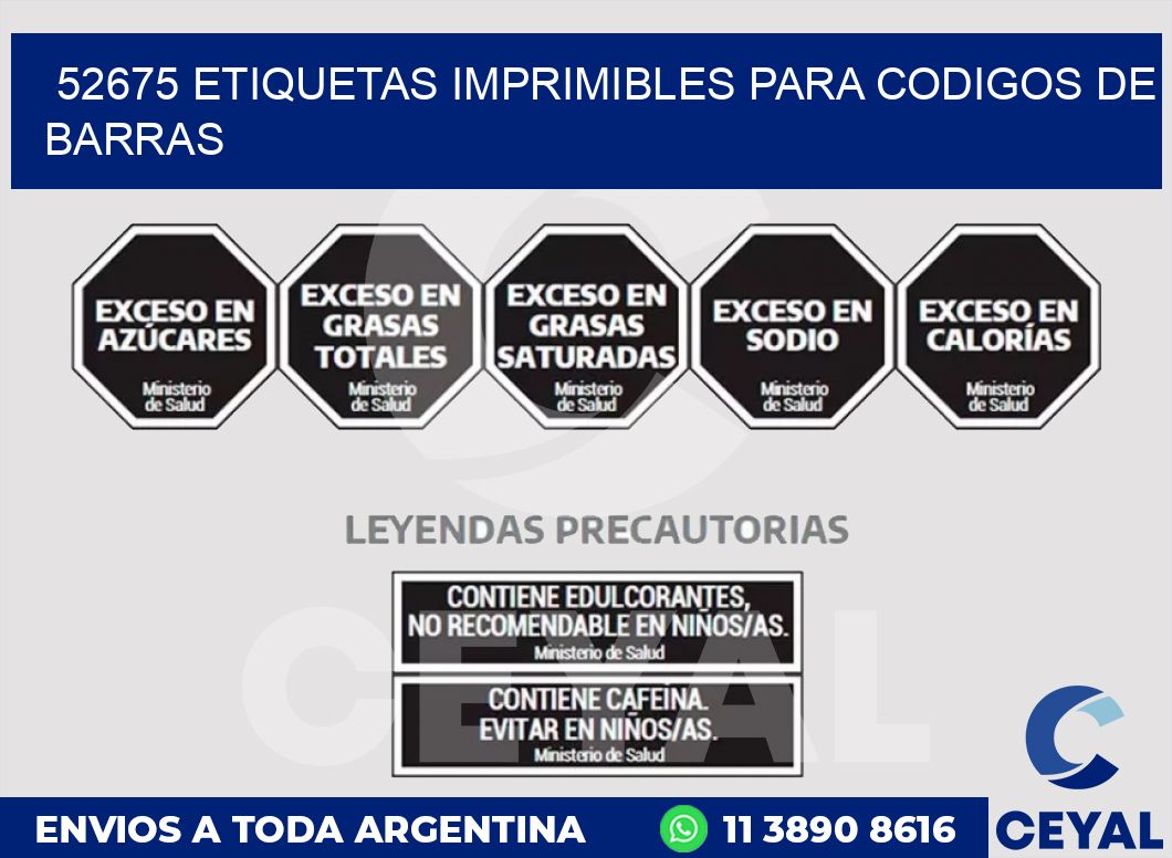 52675 ETIQUETAS IMPRIMIBLES PARA CODIGOS DE BARRAS