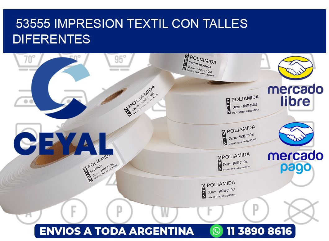 53555 IMPRESION TEXTIL CON TALLES DIFERENTES