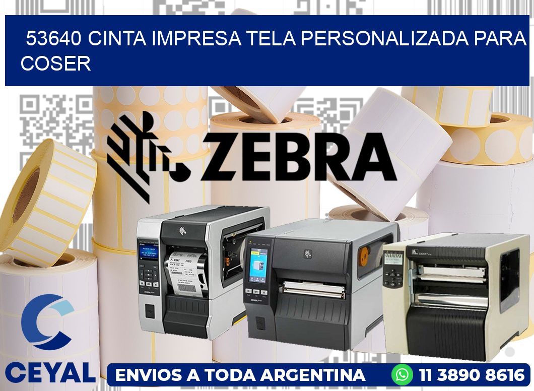 53640 CINTA IMPRESA TELA PERSONALIZADA PARA COSER