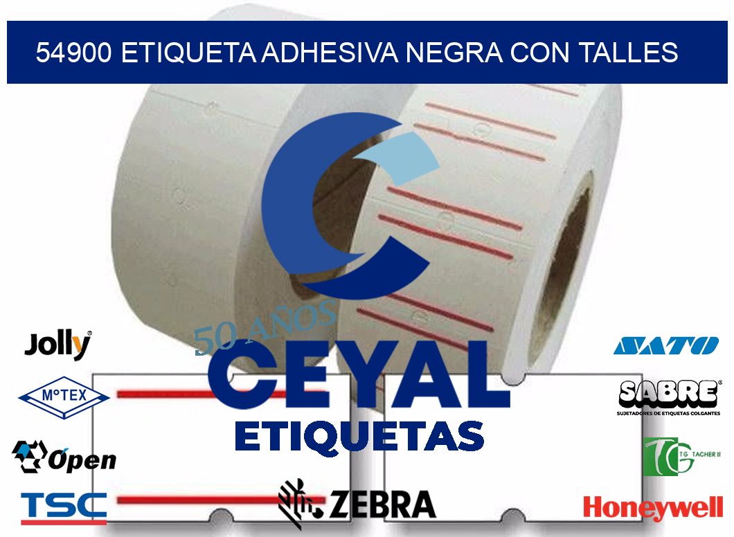 54900 ETIQUETA ADHESIVA NEGRA CON TALLES