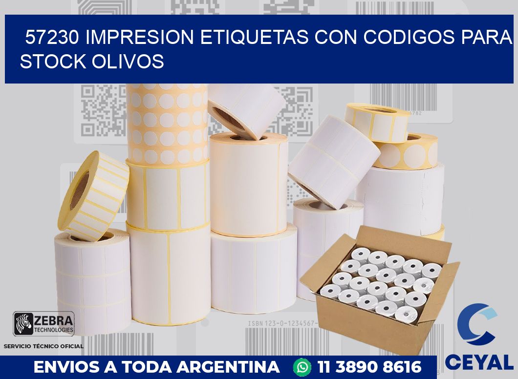 57230 IMPRESION ETIQUETAS CON CODIGOS PARA STOCK OLIVOS