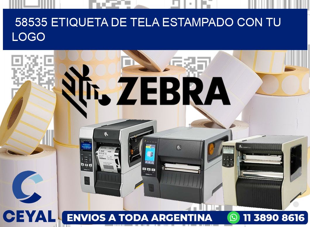 58535 ETIQUETA DE TELA ESTAMPADO CON TU LOGO