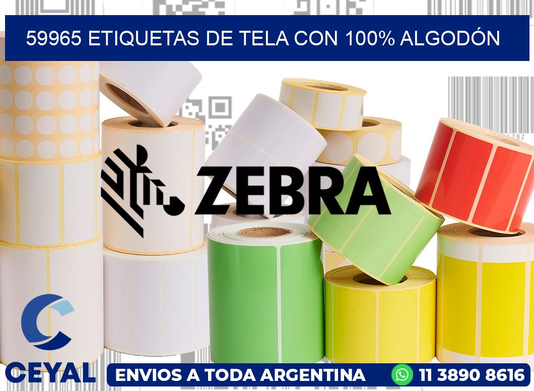 59965 ETIQUETAS DE TELA CON 100% ALGODÓN
