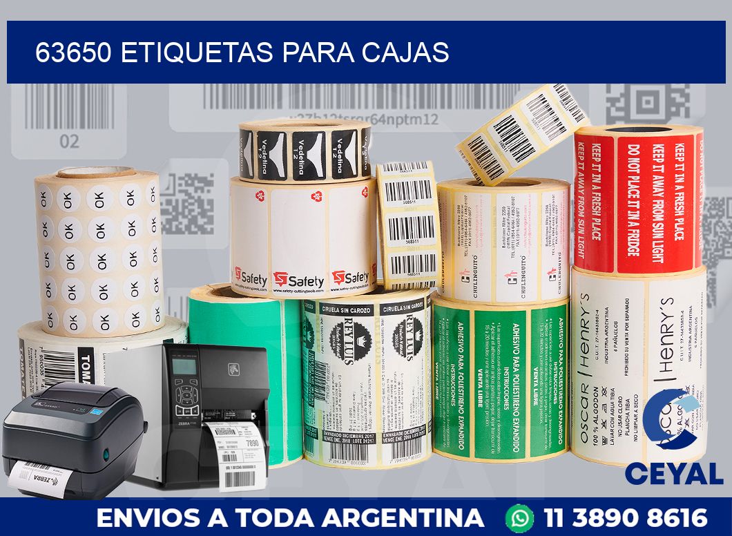 63650 ETIQUETAS PARA CAJAS