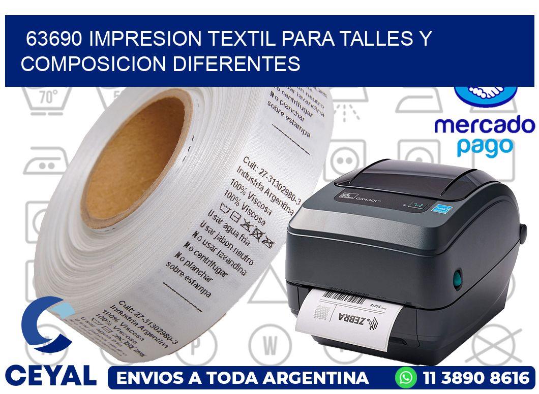 63690 IMPRESION TEXTIL PARA TALLES Y COMPOSICION DIFERENTES