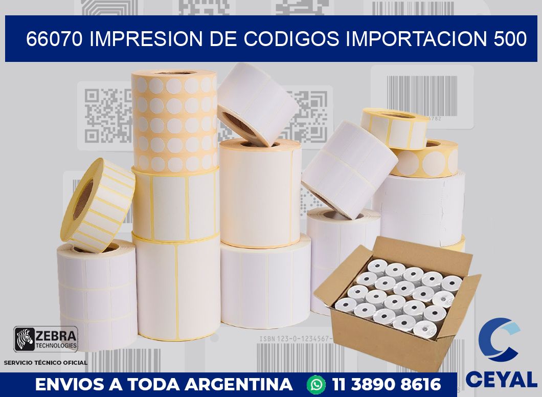 66070 impresion de codigos importacion 500