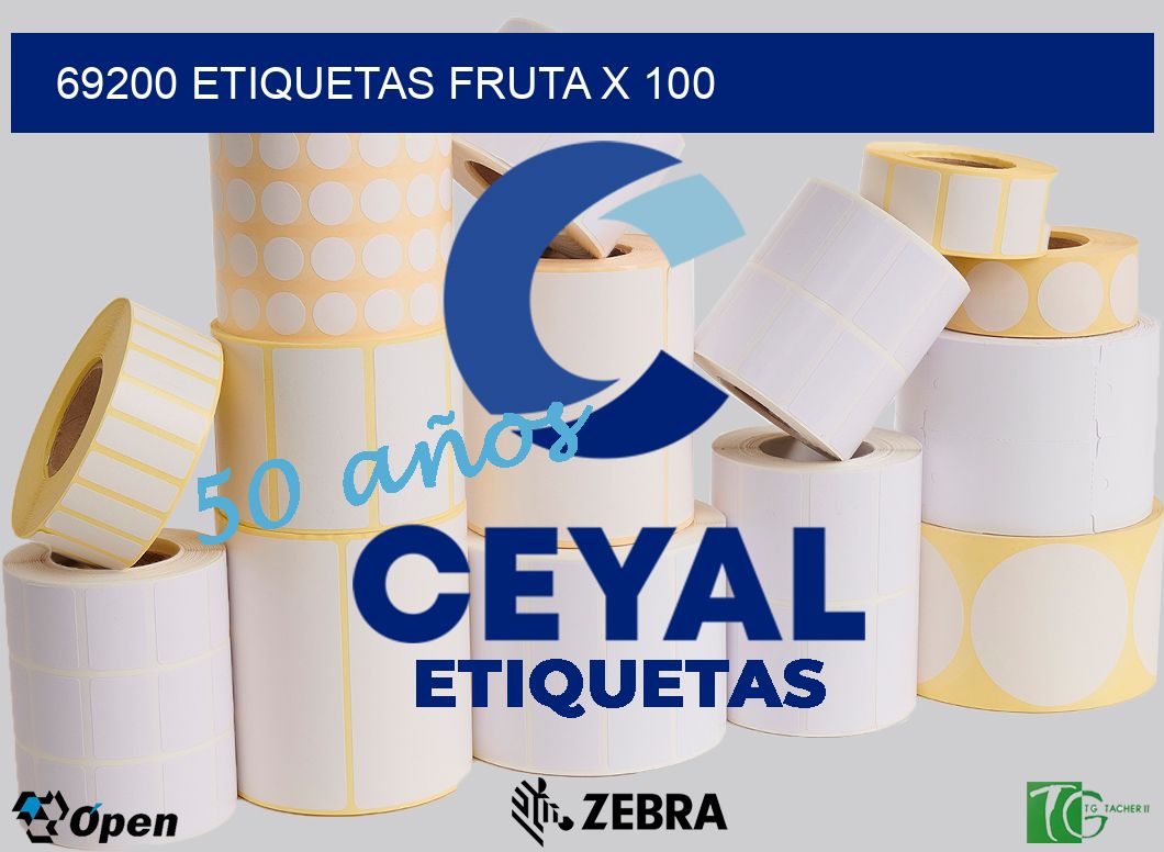 69200 etiquetas fruta x 100