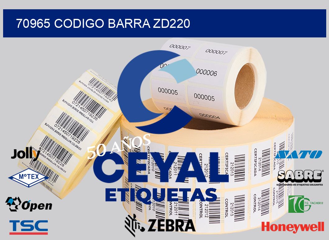 70965 CODIGO BARRA ZD220
