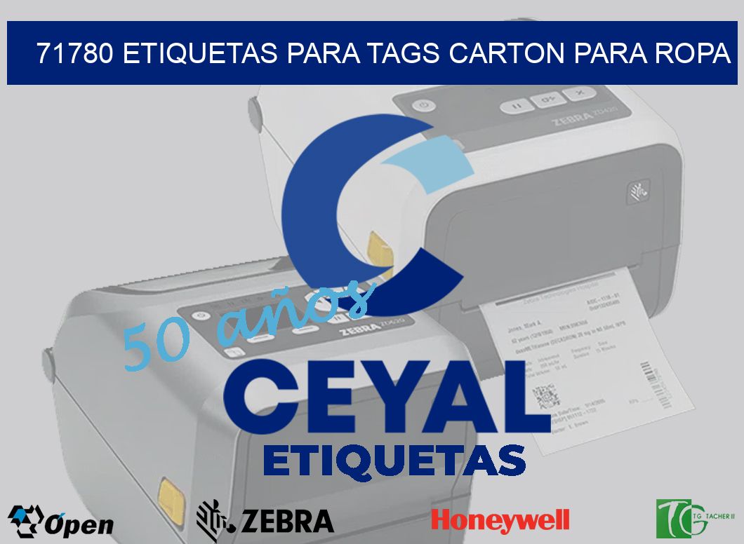 71780 ETIQUETAS PARA TAGS CARTON PARA ROPA