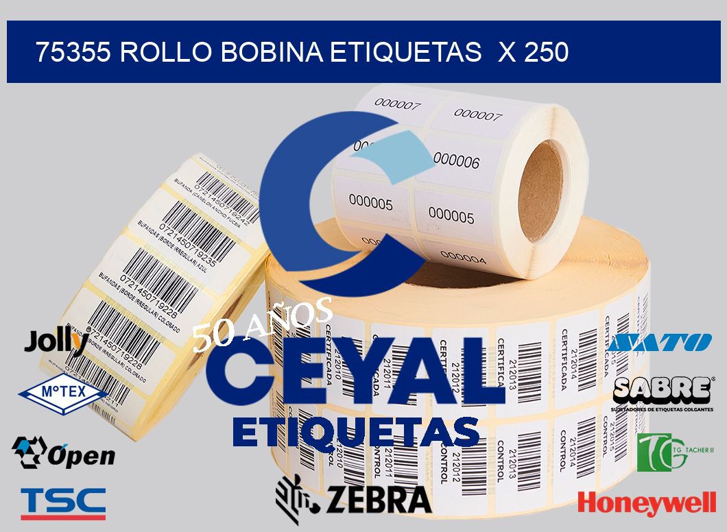 75355 Rollo bobina etiquetas  x 250