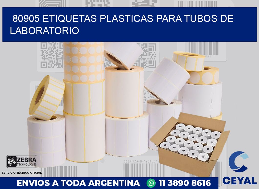 80905 ETIQUETAS PLASTICAS PARA TUBOS DE LABORATORIO