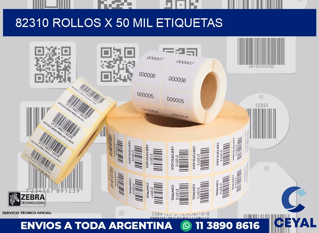 82310 Rollos x 50 mil etiquetas