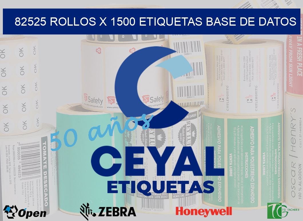 82525 Rollos x 1500 etiquetas base de datos