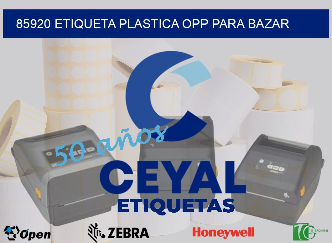 85920 ETIQUETA PLASTICA OPP PARA BAZAR