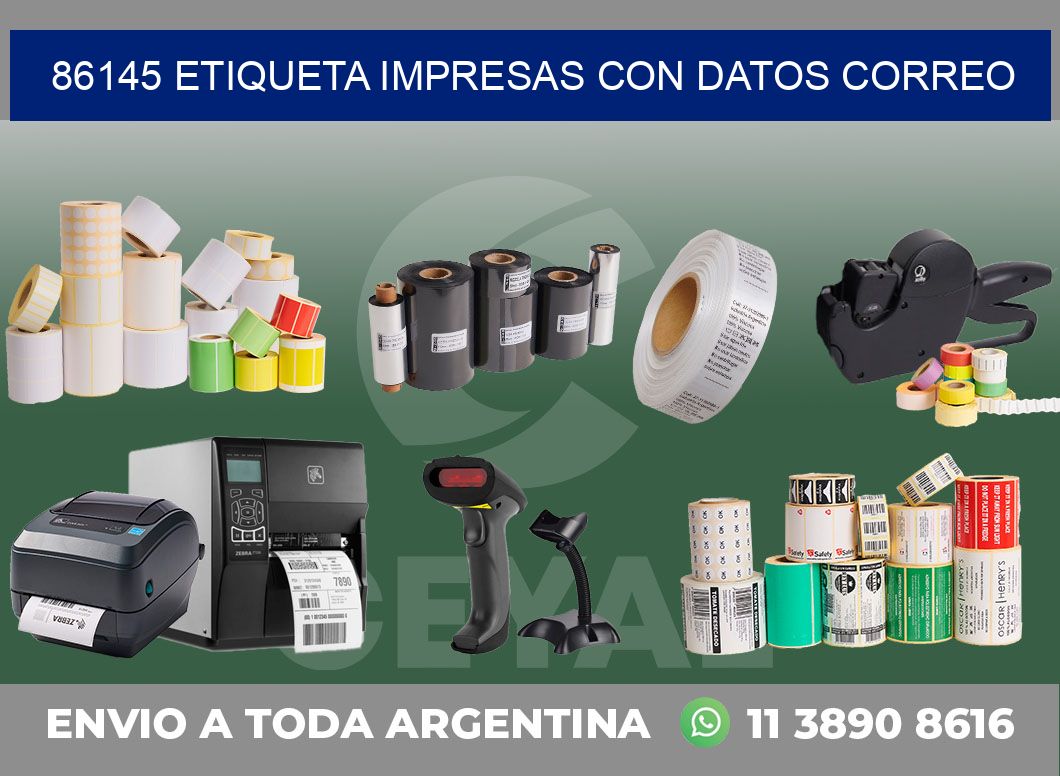 86145 ETIQUETA IMPRESAS CON DATOS CORREO
