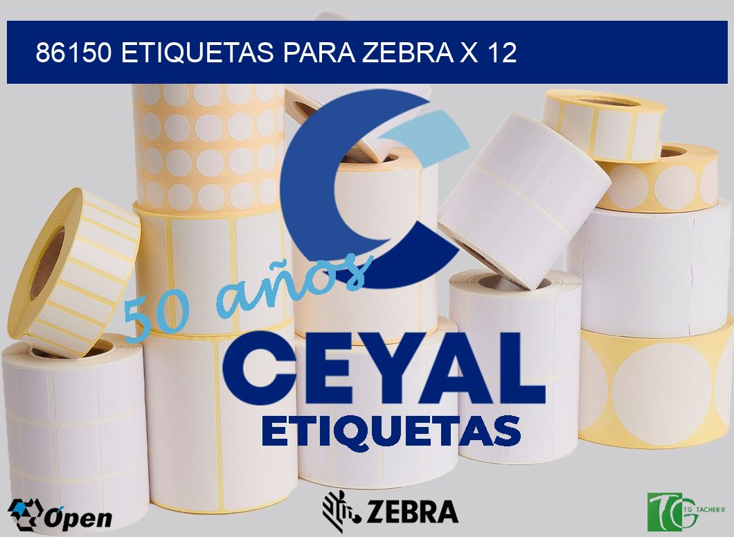 86150 etiquetas para zebra x 12