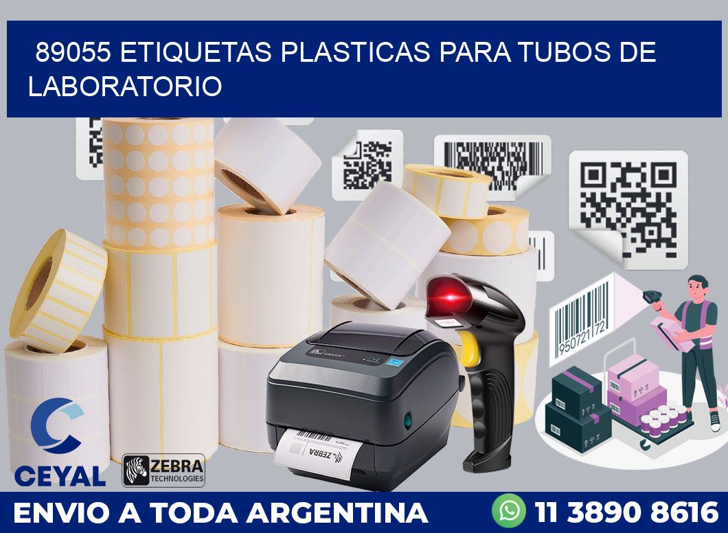 89055 ETIQUETAS PLASTICAS PARA TUBOS DE LABORATORIO