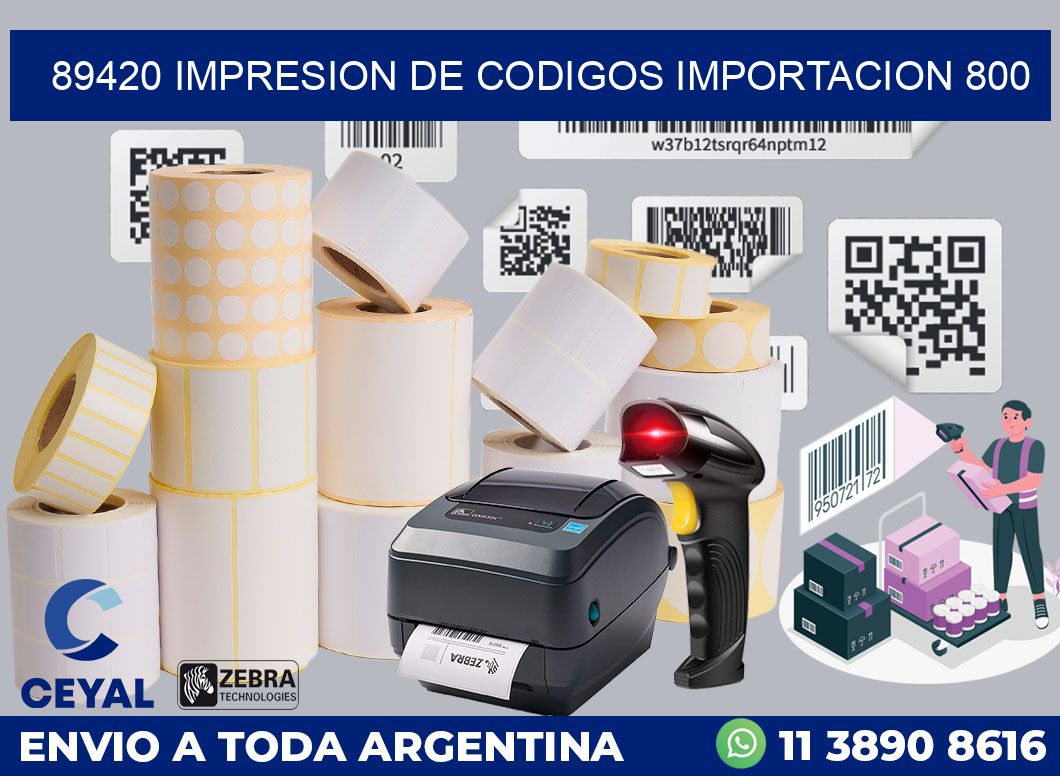 89420 impresion de codigos importacion 800