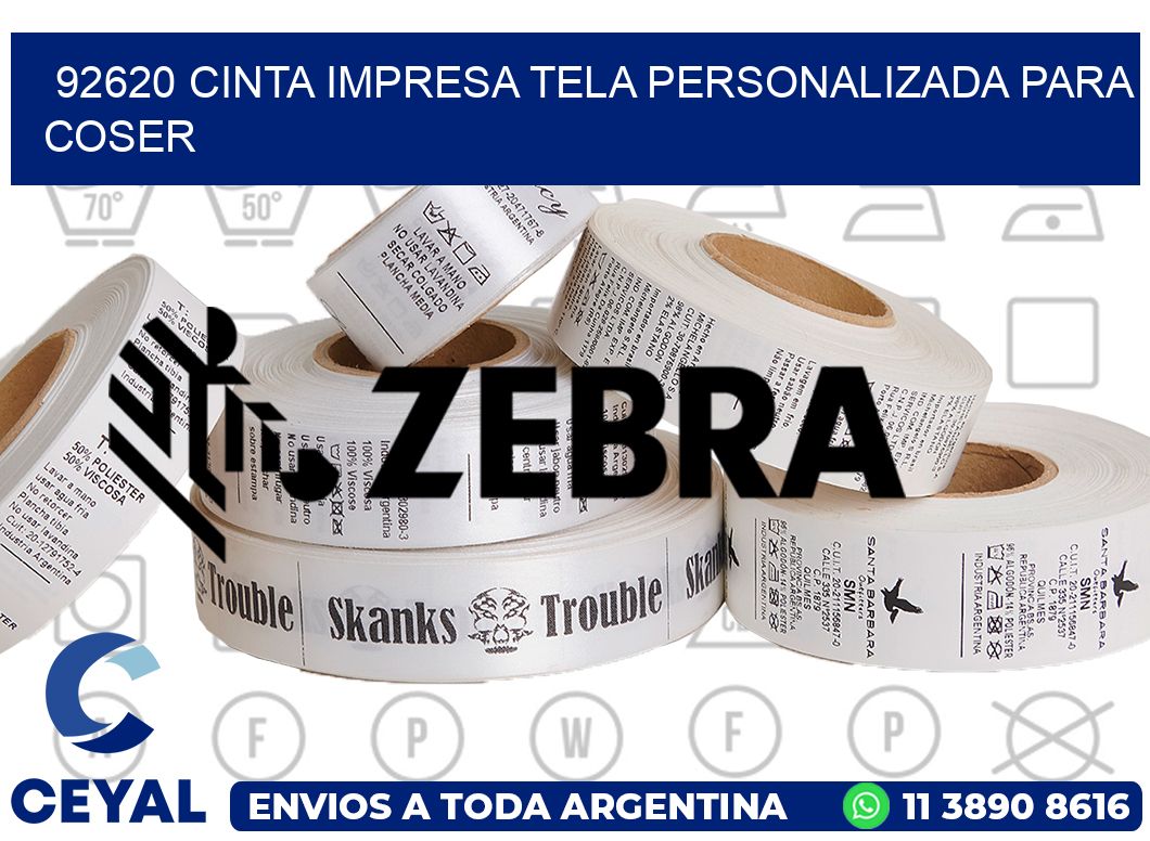 92620 CINTA IMPRESA TELA PERSONALIZADA PARA COSER