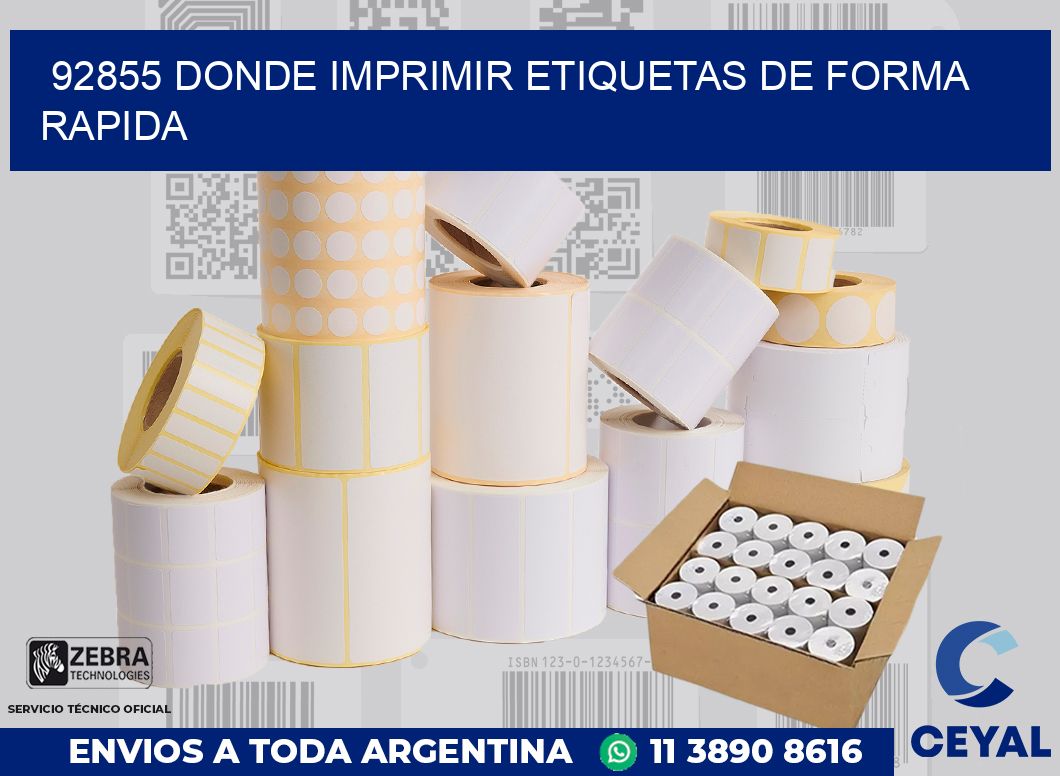 92855 DONDE IMPRIMIR ETIQUETAS DE FORMA RAPIDA