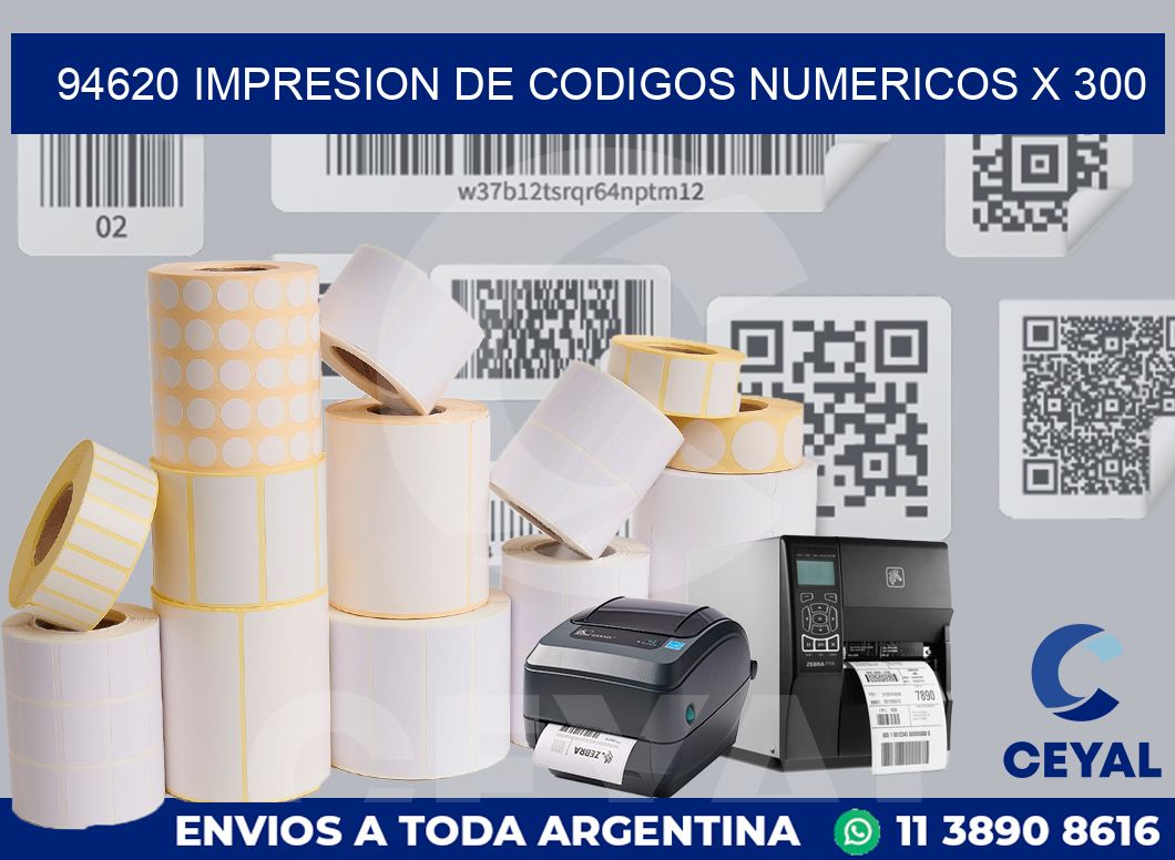 94620 impresion de codigos numericos x 300