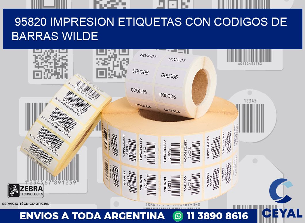 95820 IMPRESION ETIQUETAS CON CODIGOS DE BARRAS WILDE