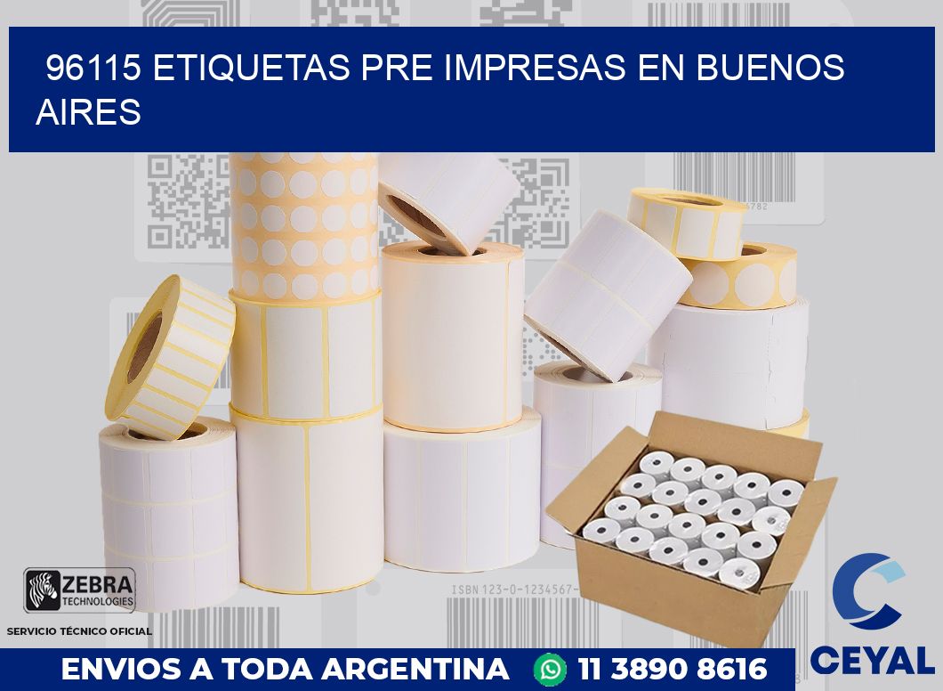 96115 ETIQUETAS PRE IMPRESAS EN BUENOS AIRES