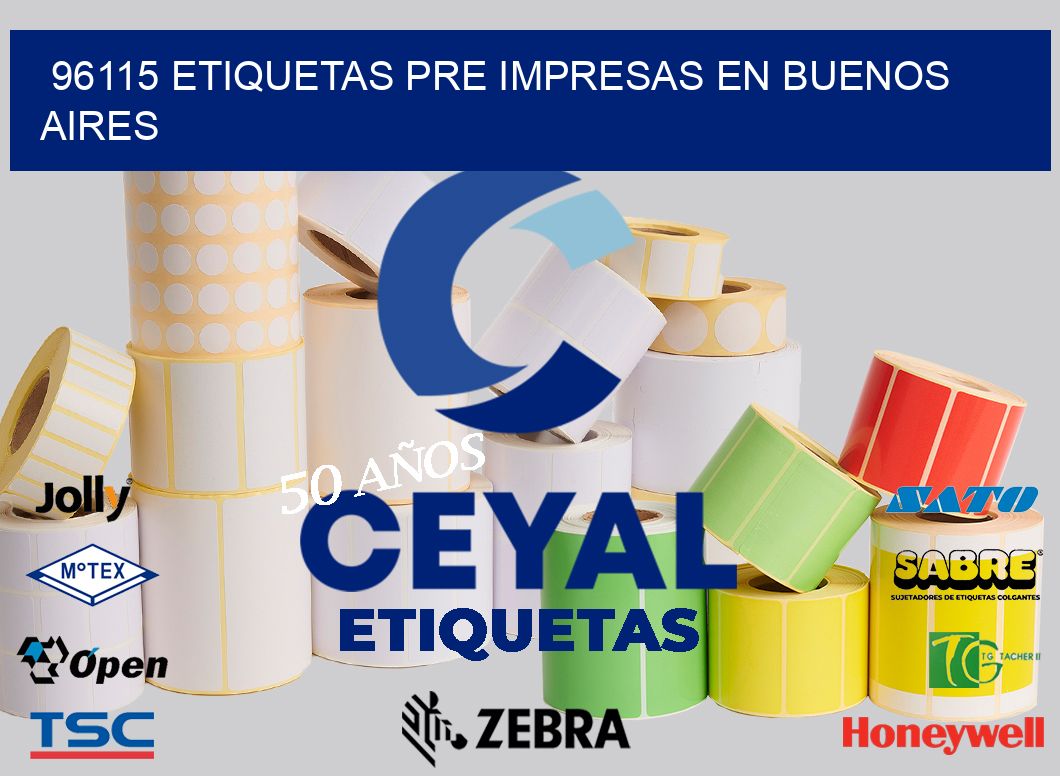 96115 ETIQUETAS PRE IMPRESAS EN BUENOS AIRES