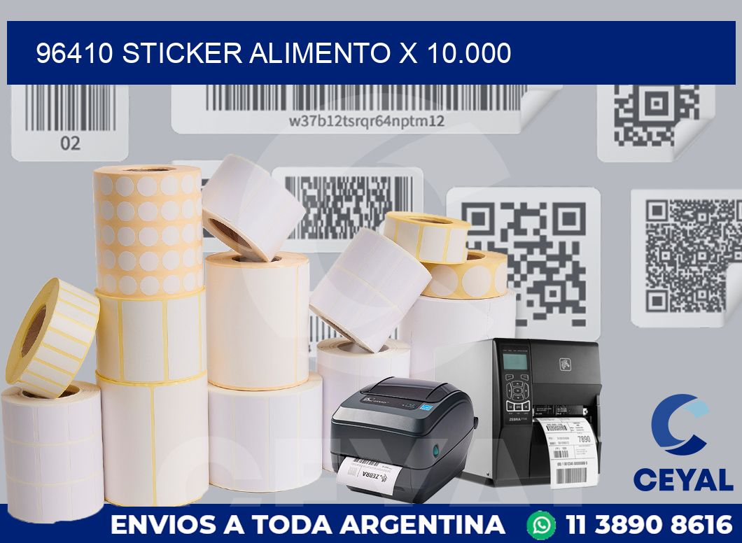 96410 sticker alimento x 10.000