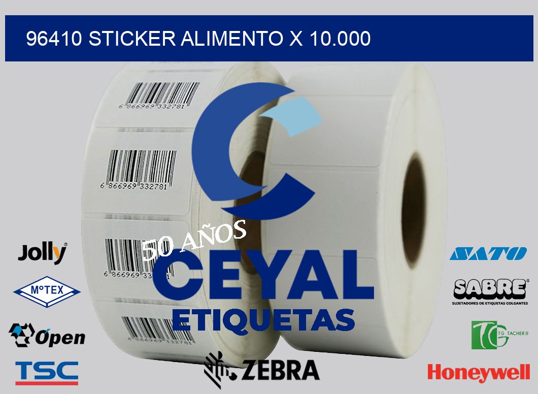 96410 sticker alimento x 10.000