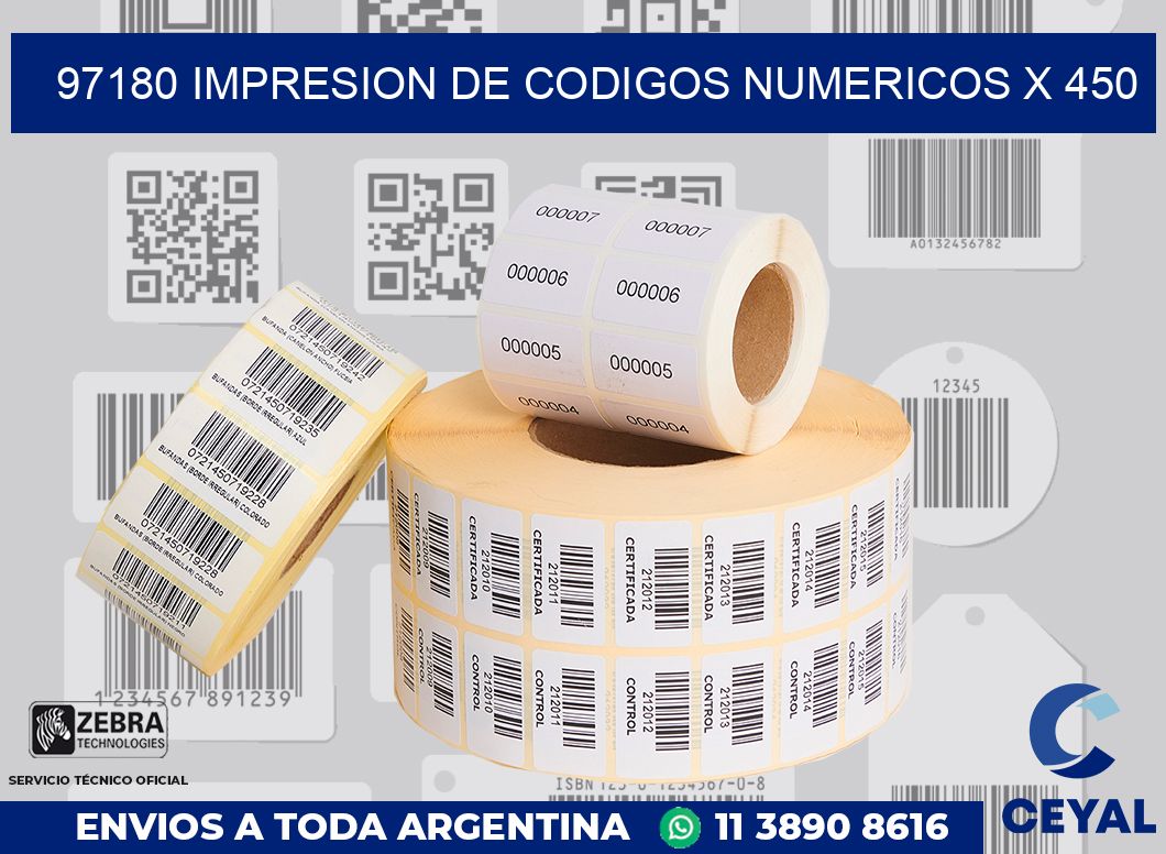 97180 impresion de codigos numericos x 450