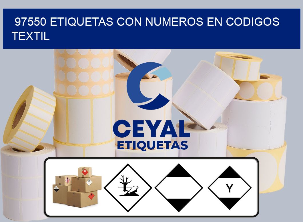 97550 ETIQUETAS CON NUMEROS EN CODIGOS TEXTIL