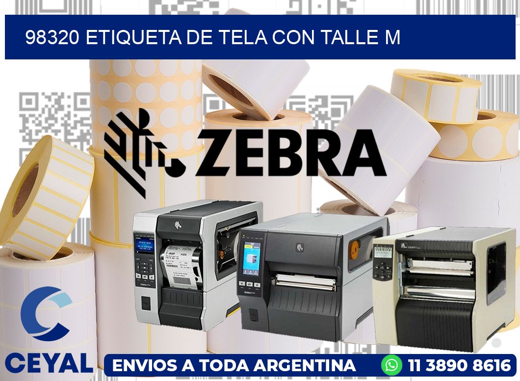 98320 ETIQUETA DE TELA CON TALLE M
