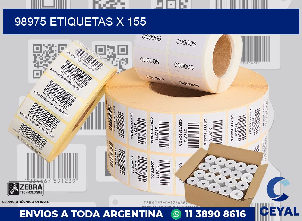 98975 Etiquetas x 155