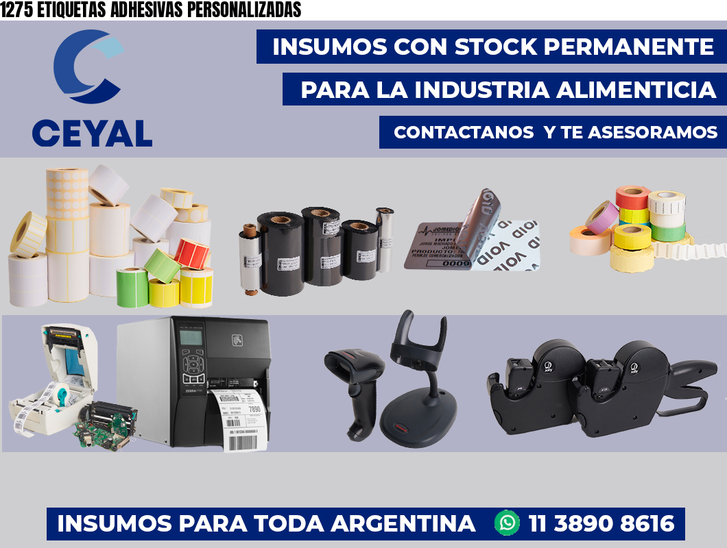1275 ETIQUETAS ADHESIVAS PERSONALIZADAS