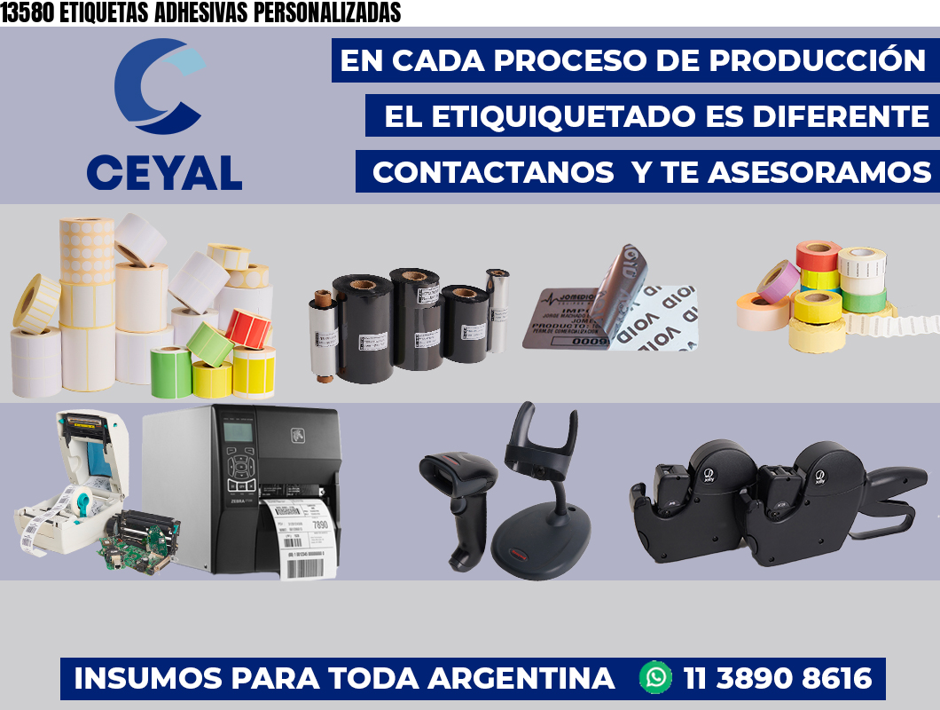 13580 ETIQUETAS ADHESIVAS PERSONALIZADAS