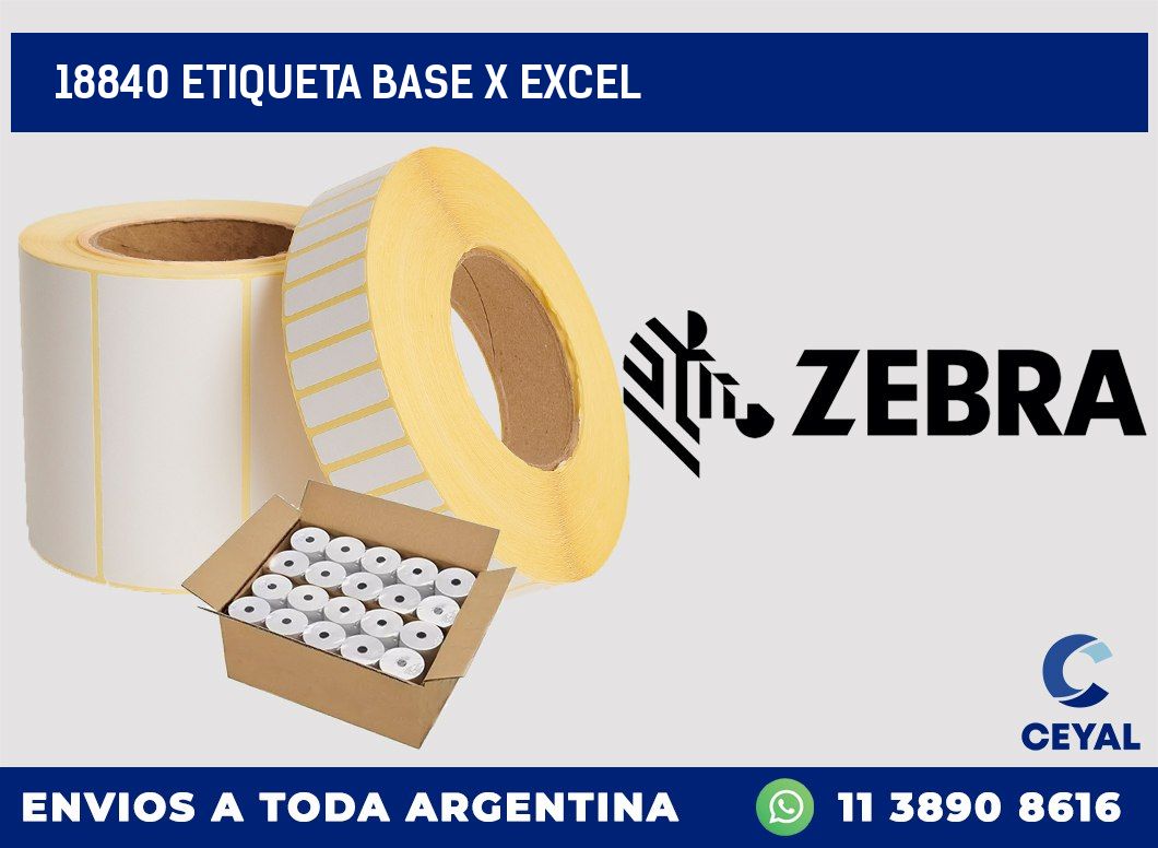 18840 etiqueta base x excel