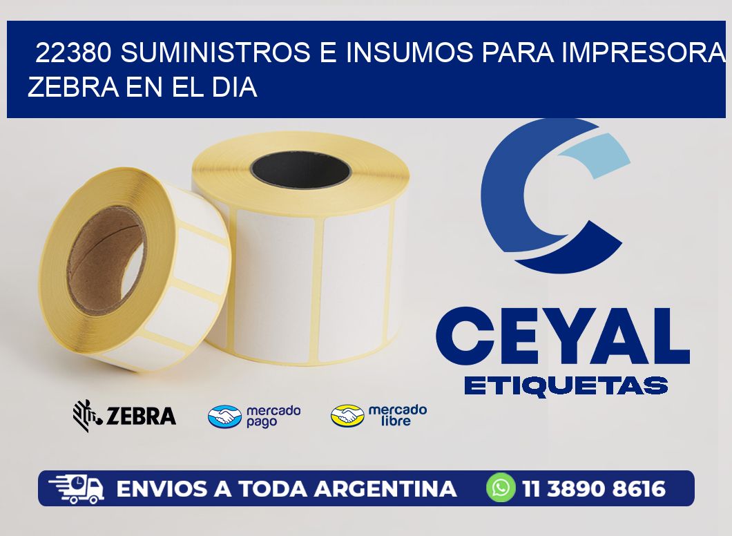 22380 SUMINISTROS E INSUMOS PARA IMPRESORA ZEBRA EN EL DIA