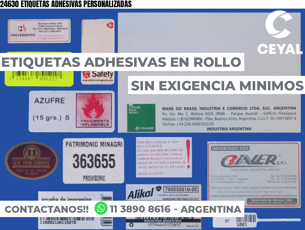 24630 ETIQUETAS ADHESIVAS PERSONALIZADAS