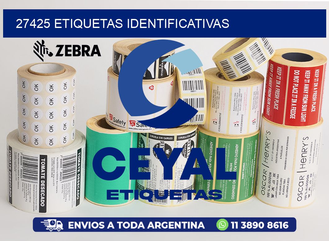 27425 etiquetas identificativas