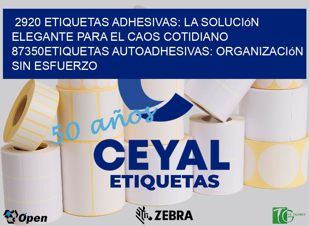 2920 Etiquetas Adhesivas: La Solución Elegante para el Caos Cotidiano 87350Etiquetas Autoadhesivas: Organización sin Esfuerzo