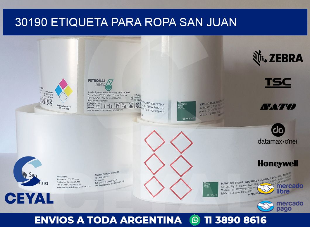 30190 ETIQUETA PARA ROPA SAN JUAN